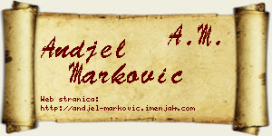 Anđel Marković vizit kartica